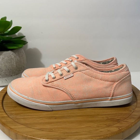 Vans Off‎ The Wall Lo Top Sneaker Marbled Peach Rock Skater Tennis Shoe Size 9.5 - Picture 1 of 8